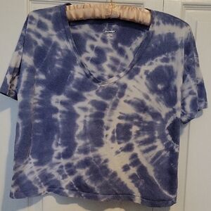 Old Navy | Blue Tie-Dye Crop Top